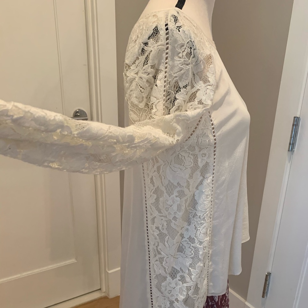 Chelsea Flower Silk and Lace Blouse - Picture 3 of 6